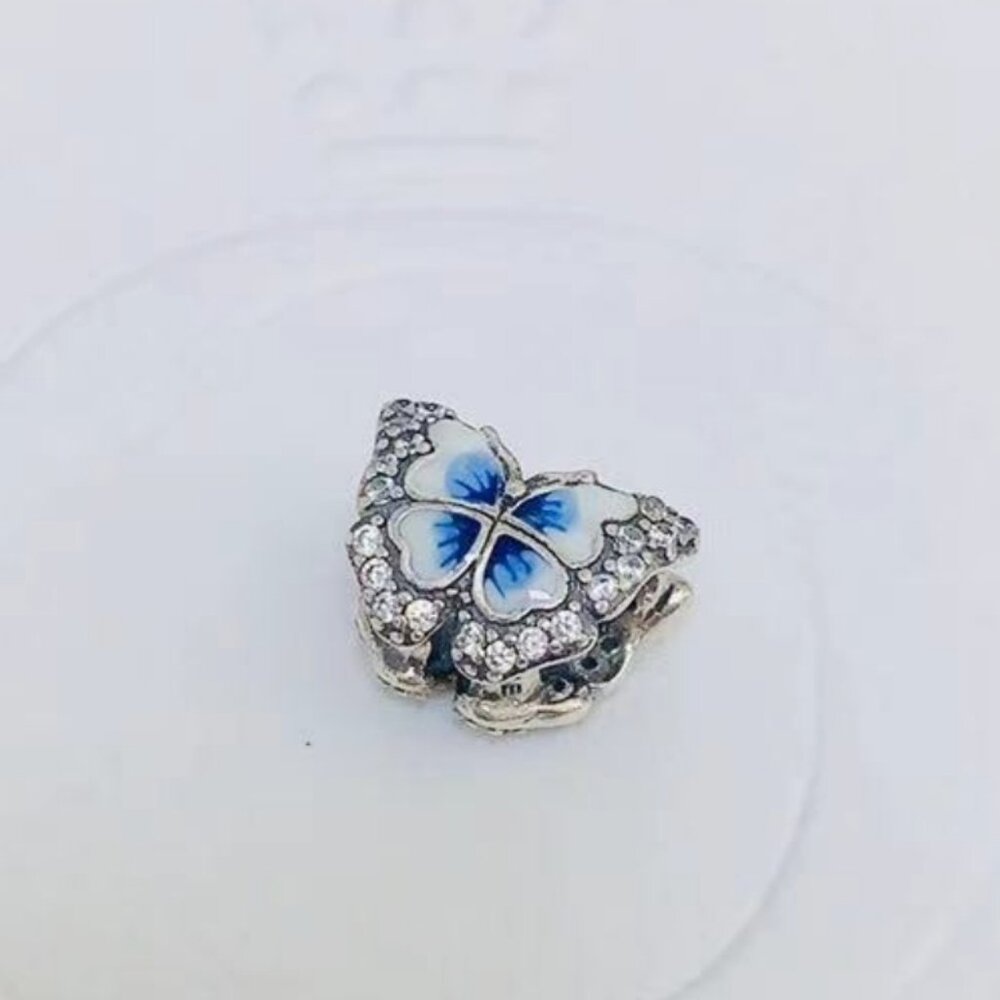 Pandora Blue Butterfly Sparkling Charm